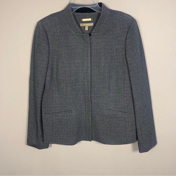 Talbots Jackets & Blazers - Talbots Herringbone Fabric Knit in Italy Zip Front Blazer Jacket
